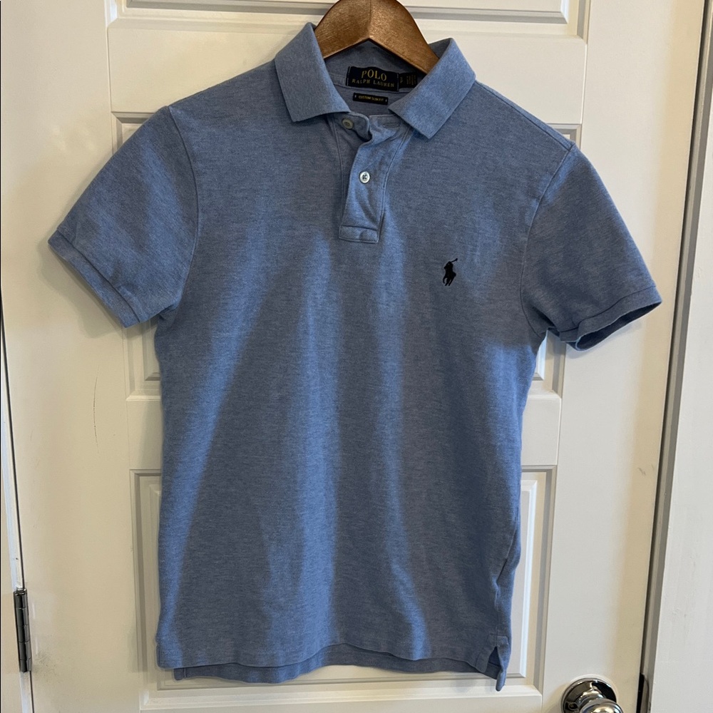 Ralph Lauren Polo Shirt - Light Blue with Navy Pony